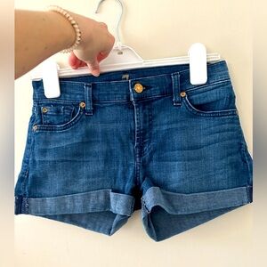 7 For All Mankind Cuffed Denim or Jean Shorts Size 24 - only worn 3-4 times!!